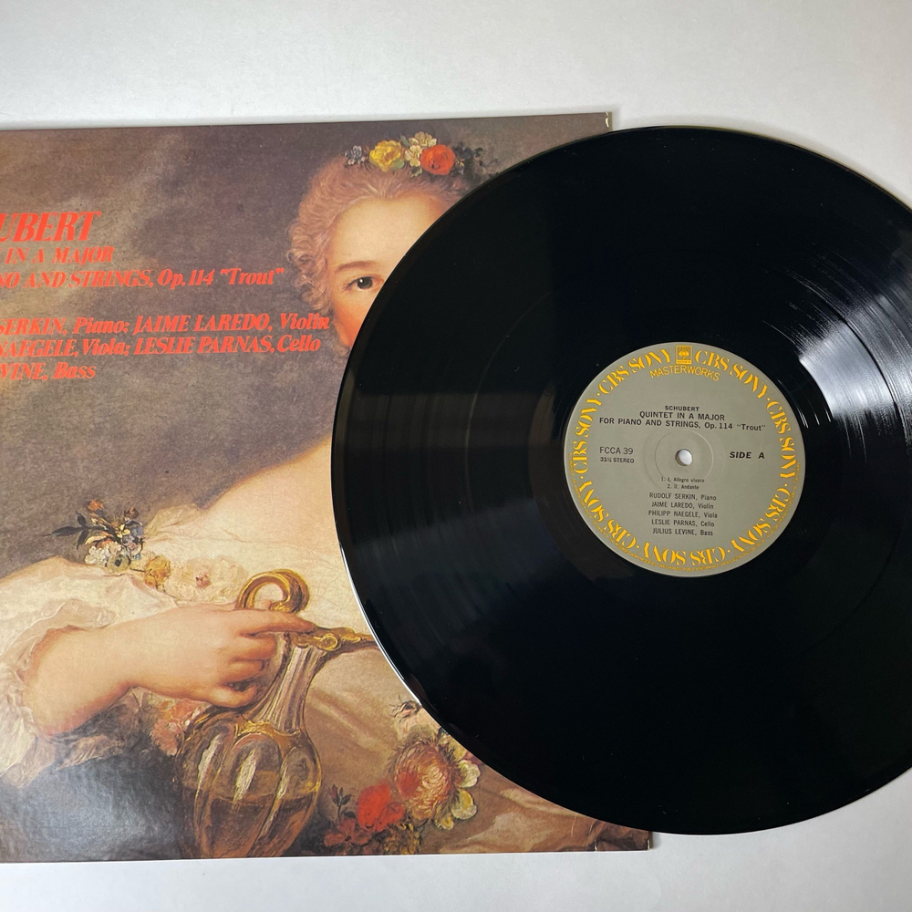Винтажная виниловая пластинка LP Schubert Шуберт, Quintet In A Major For Piano And Strings, Op. 114 Trout (Япония 1974) (Без Оби)
