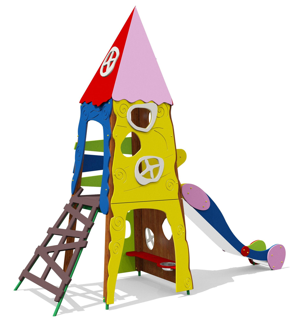 Игровой комплекс Горка 07093 для детей 4-6 лет для уличной площадки