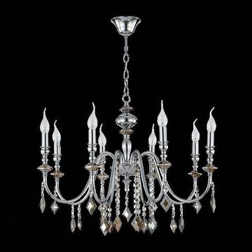 Люстра подвесная Mercedes SP8 хром/дымчатый Crystal Lux