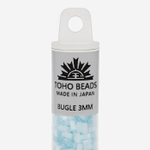 Японский бисер TOHO Bugle (стеклярус) 3mm (№1451), сатиновый непрозрачный