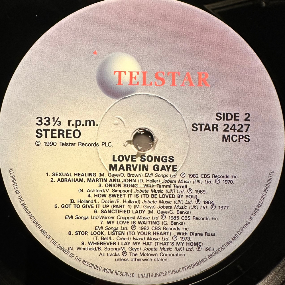 Marvin Gaye - Love Songs (Англия 1990г.)