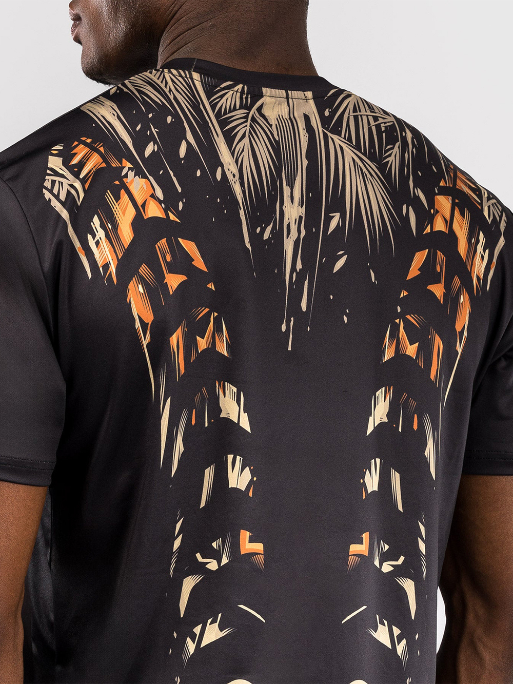 Футболка спортивная Venum Tiger Black/Neo Orange