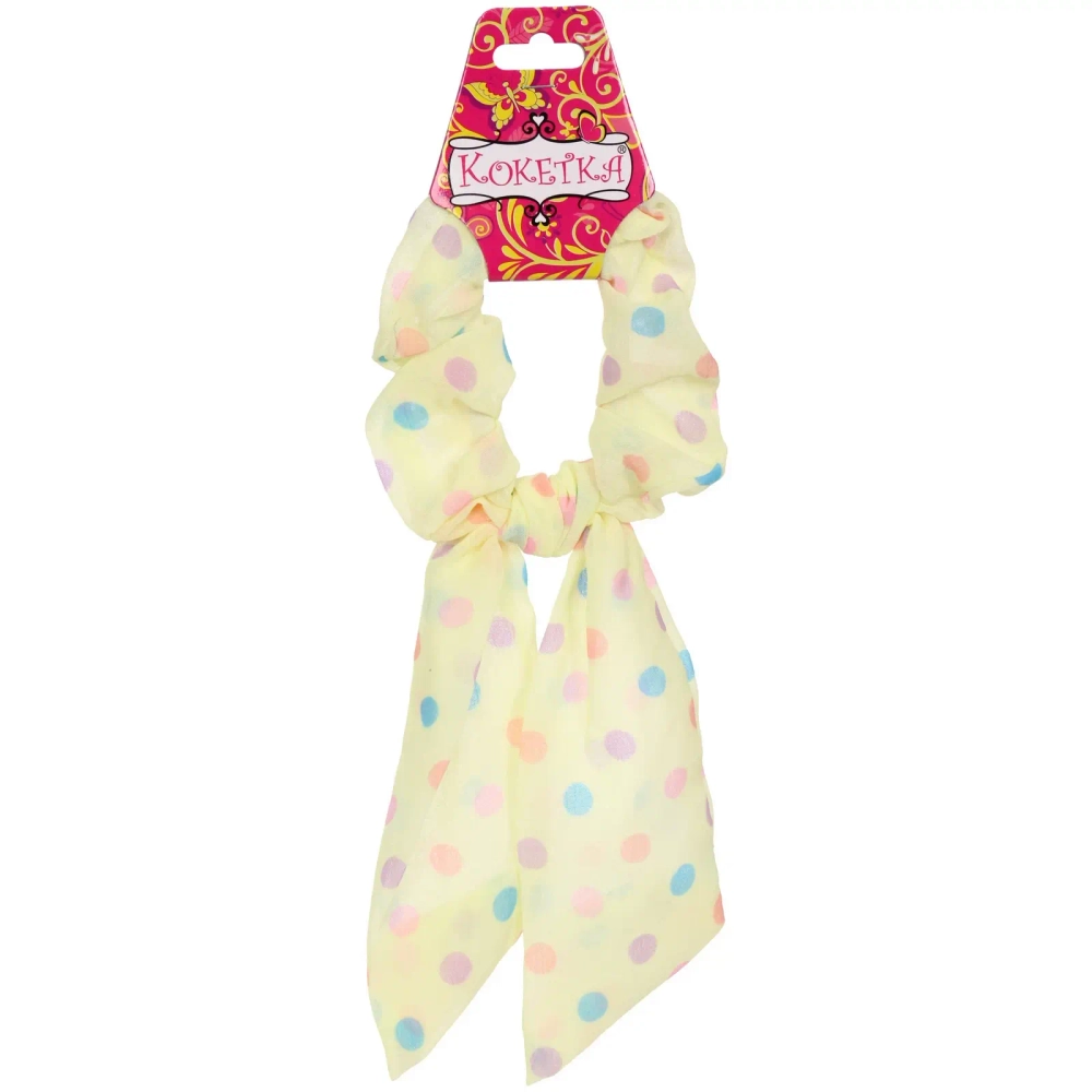 Резинка для волос «La Belle», горошек, микс 6 цветов, 8*13см (подвес Кокетка)