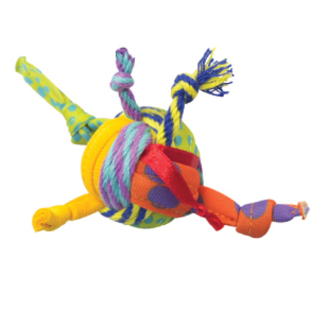 Игрушка catstages dental для кошек "мяч с хвостиками" c кошачьей мятой 3,5 см (34005)
