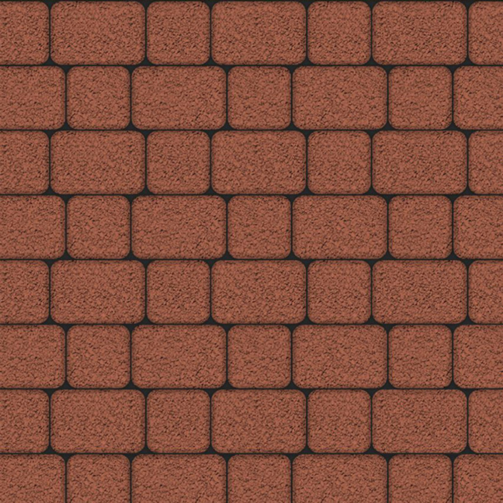 Тротуарная плитка КЛАССИКО - Гранит Красный, комплект из 2 видов плит