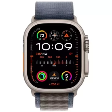 Apple Watch Ultra 2, 49 мм, корпус из титана, ремешок Alpine синего цвета