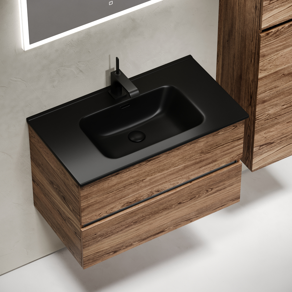 Тумба подвесная под раковину Sancos Urban, дуб чарльстон 790х450х550