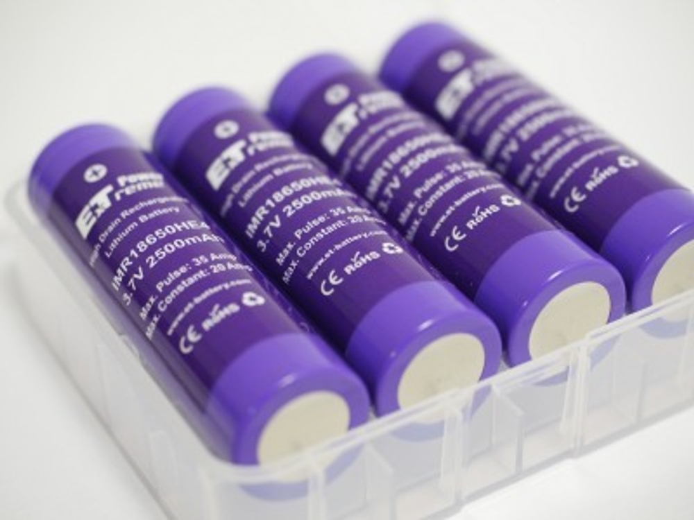 Аккумулятор ET IMR18650HE4 Violet PK2