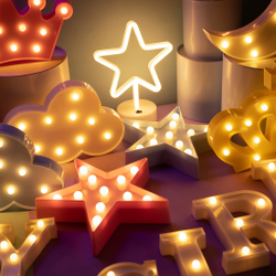 Световая фигура "Розовая звезда" 24*24*4,5 см