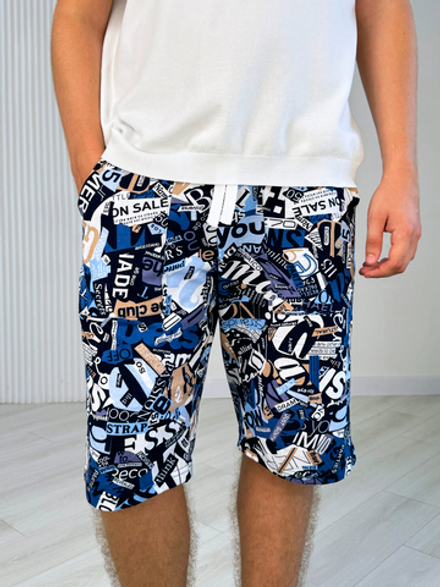 Шорты для мальчика подростковые "Буквы на белом"