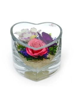 натуральные цветы в стекле, вакуум 01.11
