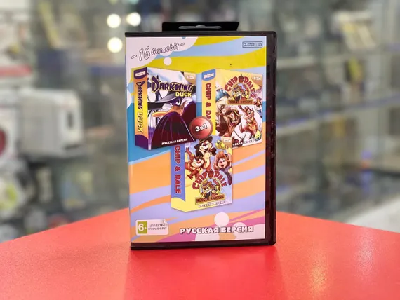Картридж 16-Bit - 3в1 Chip and Dail 1 /  Chip and Dail 2 / Darkwing Duck