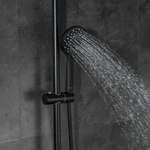 Душевая система термостат  G2490-6 GAPPO лейка "Тропический душ" D225 ЧЕРНЫЙ