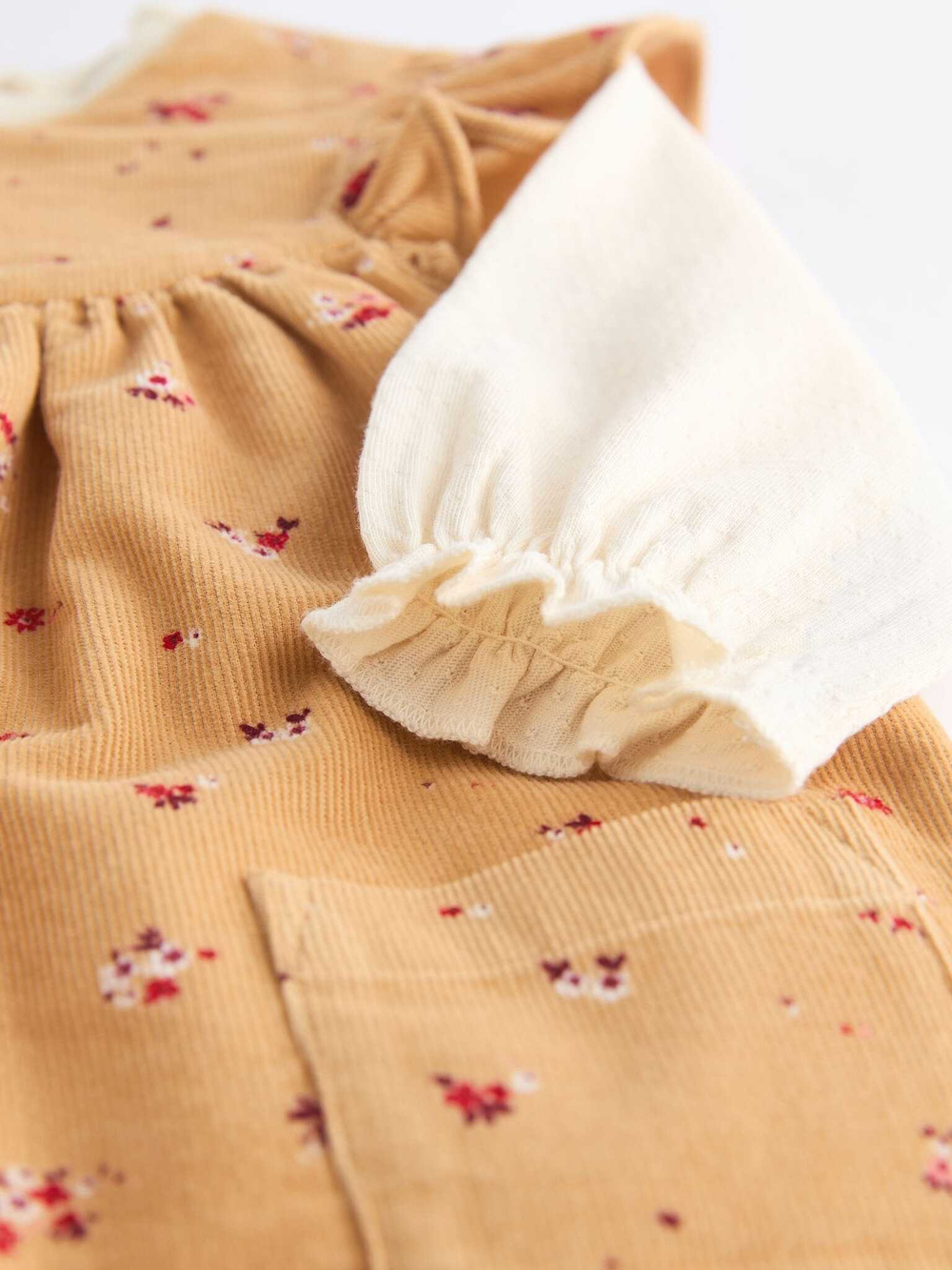 Комбинезон и боди в комплекте для малышей Next Q94-927, Горчичный, Молочный