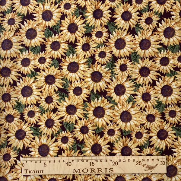 ПОДСОЛНУХИ,  отрез 60 см хлопок Handmade Fabrics 2