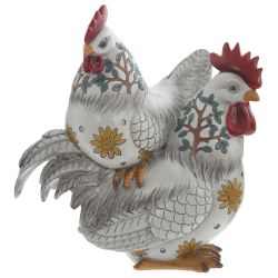 GAEM Фигурка декоративная "Петух с курицей", L23 W11,5 H27 см