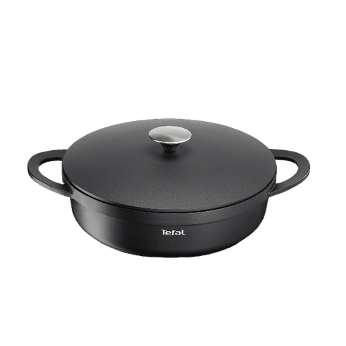 Сотейник с крышкой из алюминия и с силиконовыми ручками Tefal Pro Cook 28 см E2187275