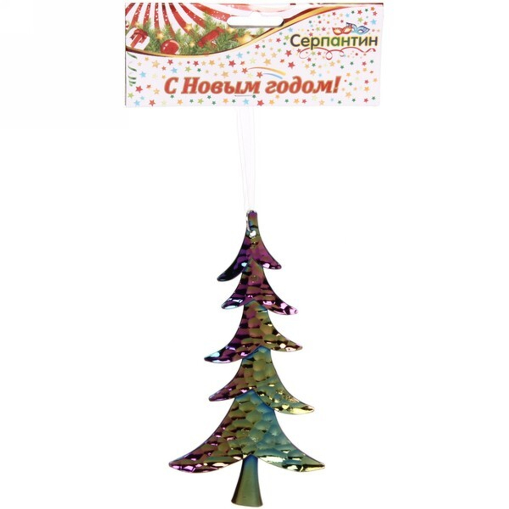 Подвеска «Елочка блестящая» 12 см, хамелеон