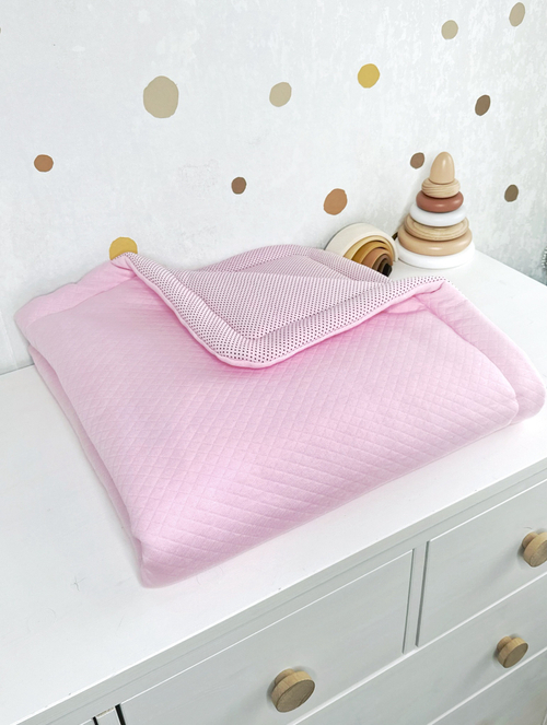 Одеяло из капитония «Горошек» (розовый)