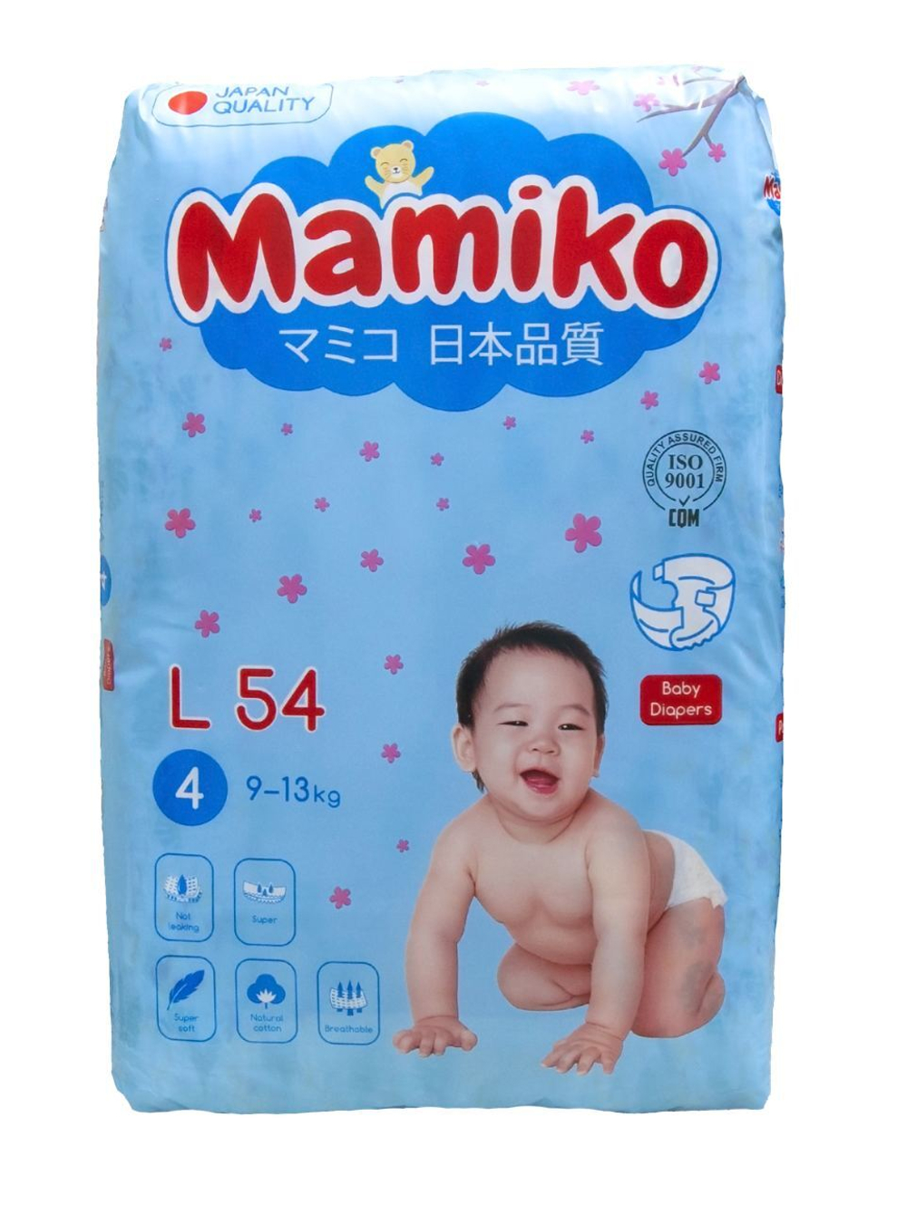 Подгузники Mamiko L (9-13 кг) 54 шт