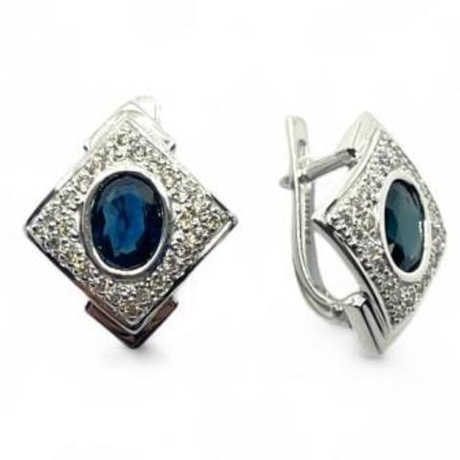 Серьги из золота с сапфирами