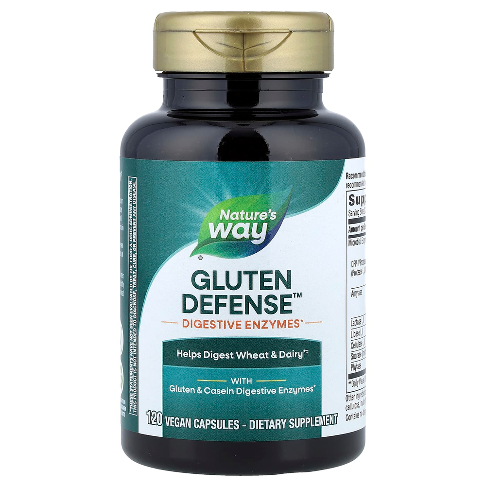 Nature's Way, Gluten Defense с DPP IV, 120 веганских капсул