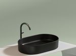 Умывальник чаша накладная овальная (цвет Черный Матовый) Element 608x385x122мм