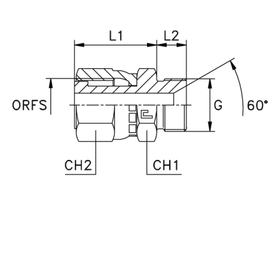 Адаптер AS D18-20 ORFS 1.3/16 - BSP 1