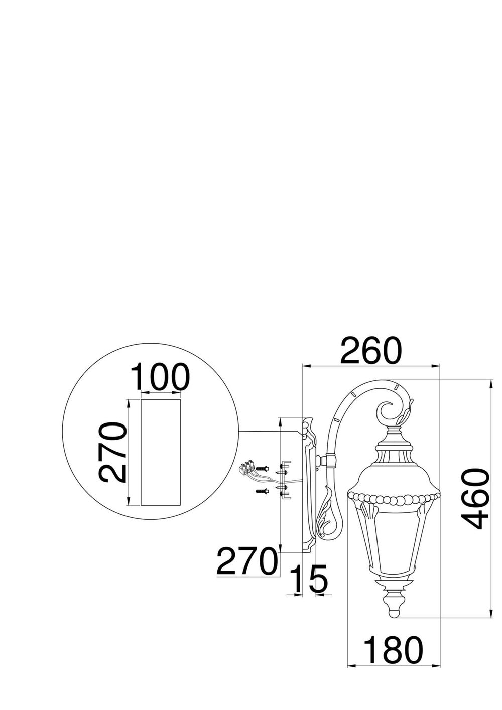 Уличный настенный светильник Maytoni Goiri O029WL-01BZ