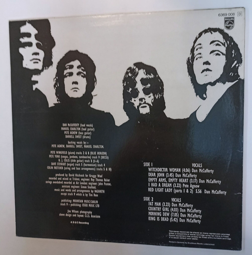 Винтажная виниловая пластинка LP Nazareth (Germany 1983)