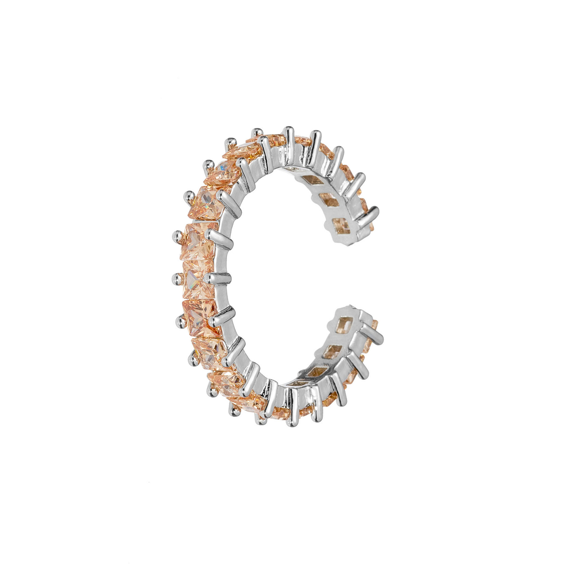 Кольцо-дорожка, регулирующийся размер, персиковые камни