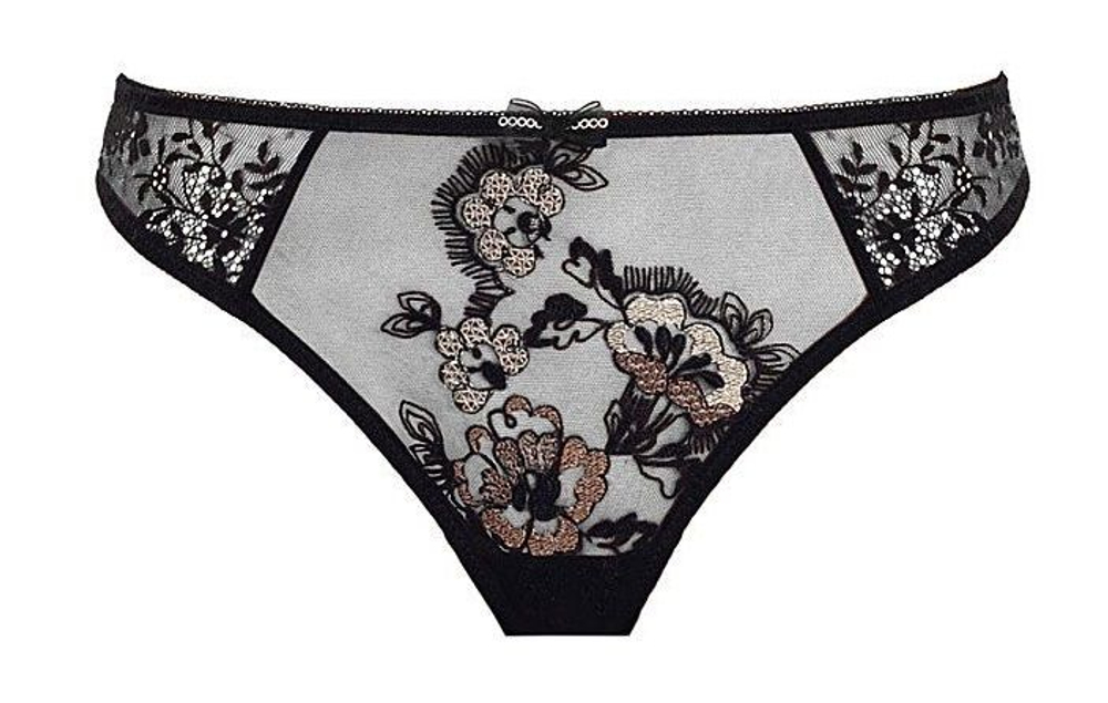 Трусы-стринги Elena с цветочной вышивкой (Размер: 42) (Цвет: ярко-розовый)