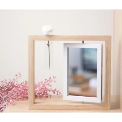 Фоторамка 10*15см вращающаяся с колбой, бежевая