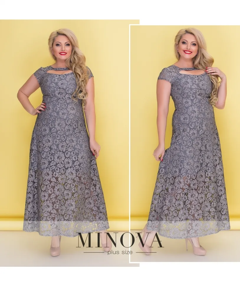 Платье 00275-серый Minova