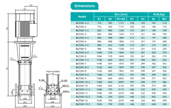 BLT Вертикальный многоступенчатый центробежный насос из чугуна, DN100 (до +68°С) для воды
