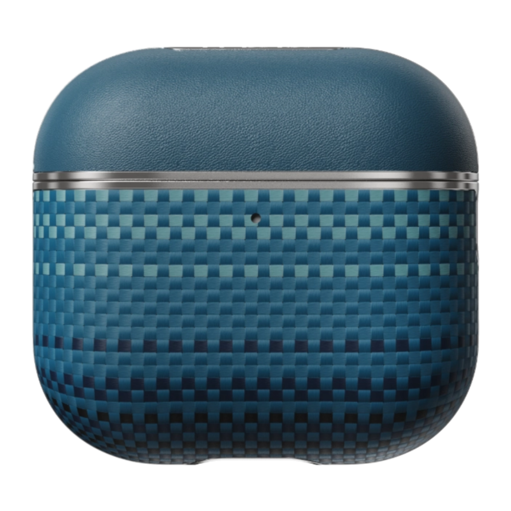 Арамидный чехол MagSafe PITAKA MagEZ Case для AirPods 4 Тонкий гибридный чехол из арамидного волокна и полиуретановой кожи