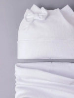 Шапка для девочки осенняя с ушками и снуд