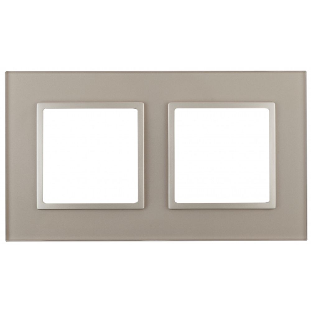 14-5102-04 ЭРА Рамка на 2 поста, стекло, Эра Elegance, шампань+шамп