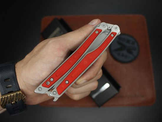 Нож-бабочка НОКС "Эльф" (красный) 204-100401