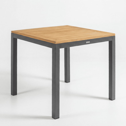 Стол обеденный Ideal Patio ТЕЛЛА алюминий, тик 80x80 см (4 ножки)