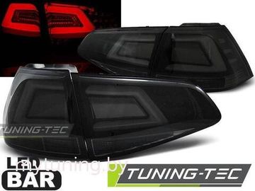 Задние фонари smoke black led bar VW Golf MK7