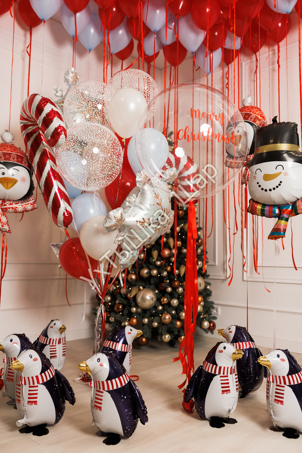 Сет "Снеговик с пингвинами"