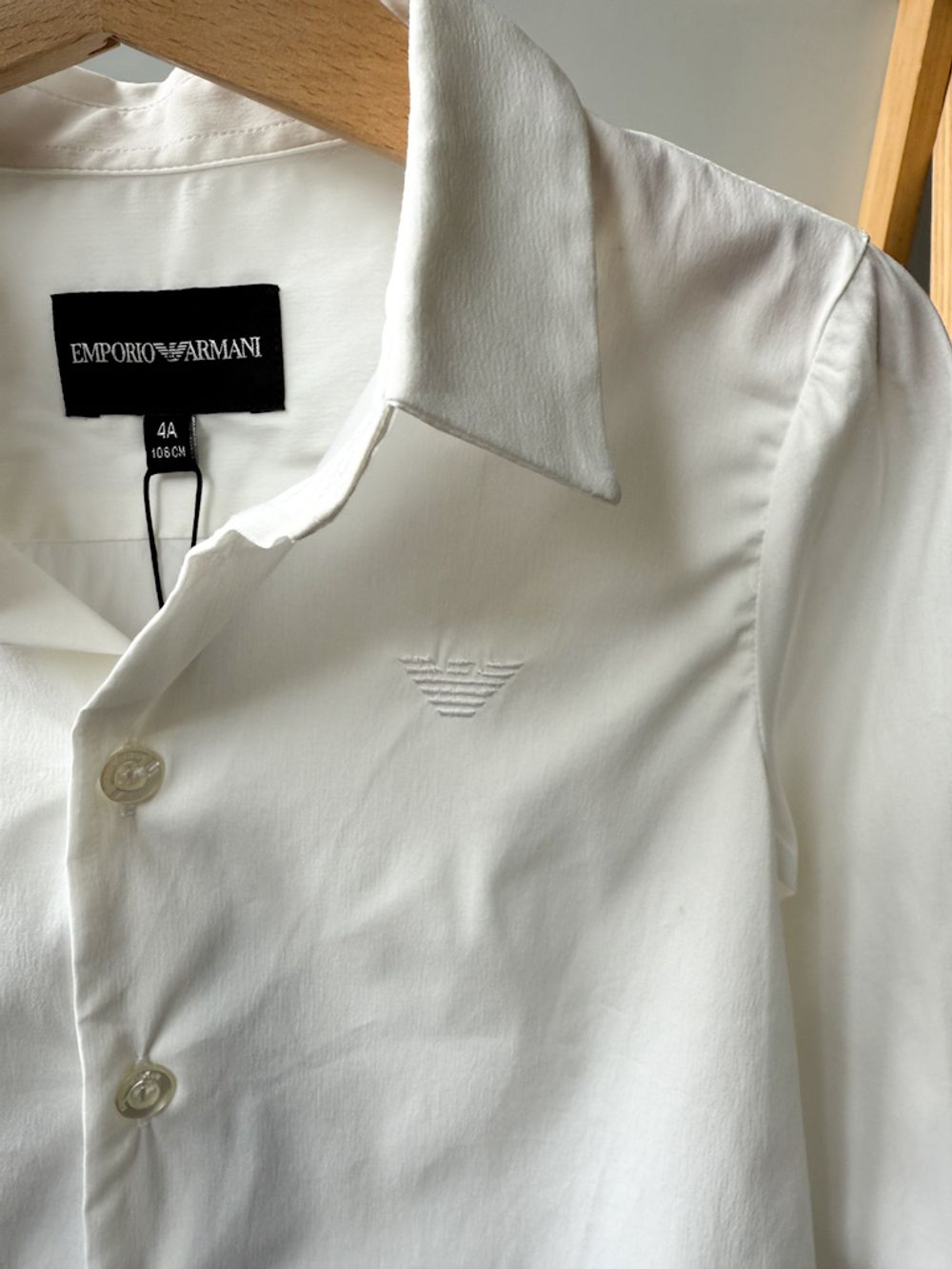 Новая хлопковая рубашка Emporio Armani, 104