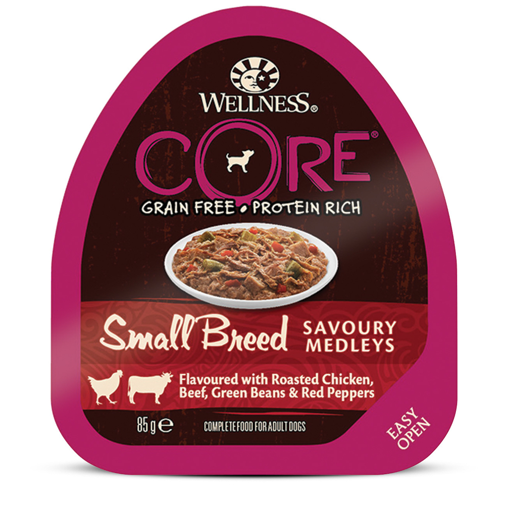 CORE SMALL BREED консервы из курицы с говядиной, зеленой фасолью для собак мелких пород 85 гр
