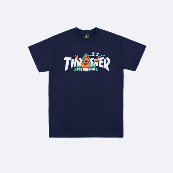 Футболка Thrasher x Toy Machine Vortex T-Shirt (navy) артикул:xHIRjVm7iIWvKv15AFC843 - купить в магазине Дайс