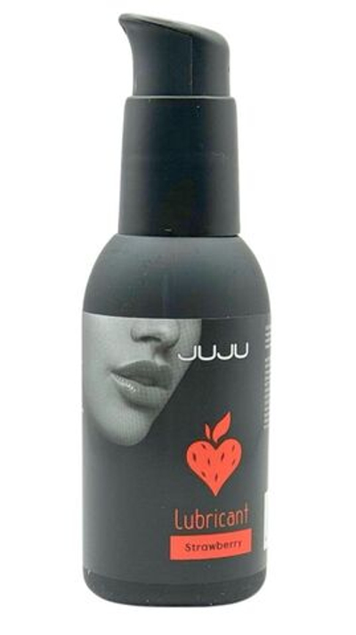 Съедобный лубрикант JUJU Strawberry с ароматом клубники - 100 мл.