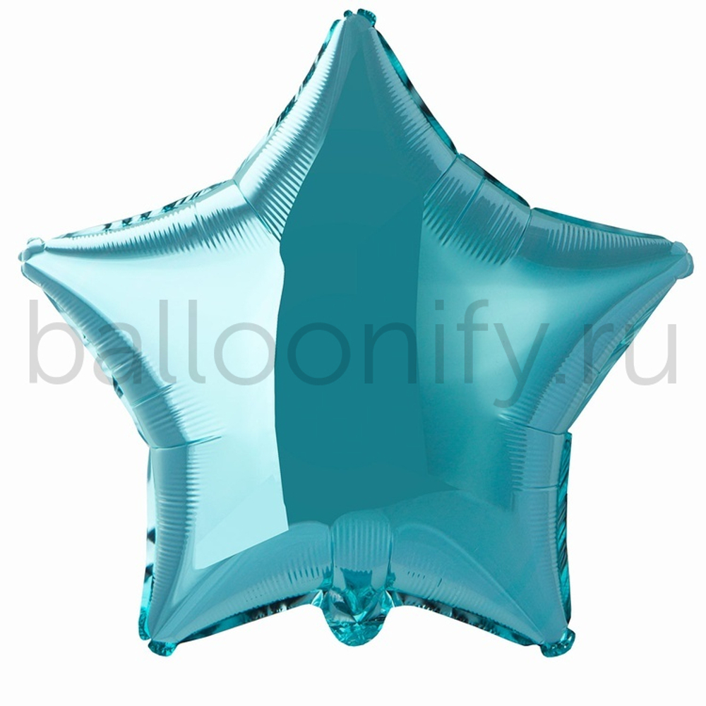 Фольгированная фигура, звезда, 19"/48СМ Металлик Light Blue