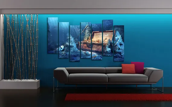 Модульная картина "Морское дно"