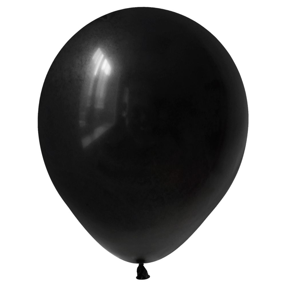 Шар (12"/30 см) Черный (Black), Пастель 100 шт.