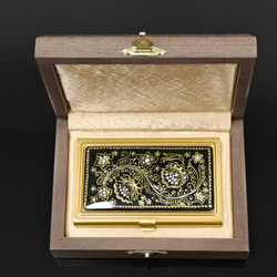 Визитница "Орнамент ажурный" (роспись Палех)